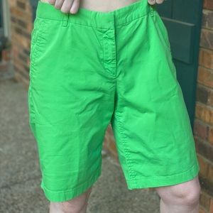 J. Crew Mid Rise Green Shorts
